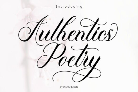 Authenticspoetry: A Timeless Script Font for Elegant Design