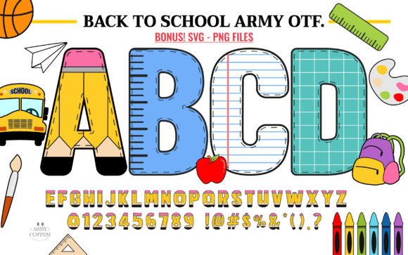 Back to School Army Font
