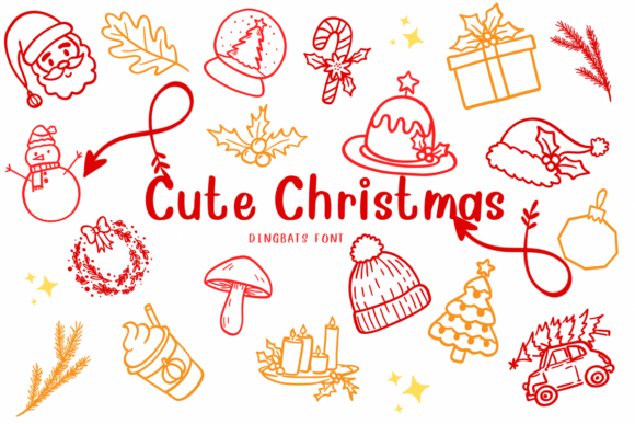 Cute Christmas Dingbats Font – A Festive Celebration of Holiday Cheer