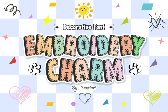 Embroiderycharm Regular: A Font with Heart and Craft