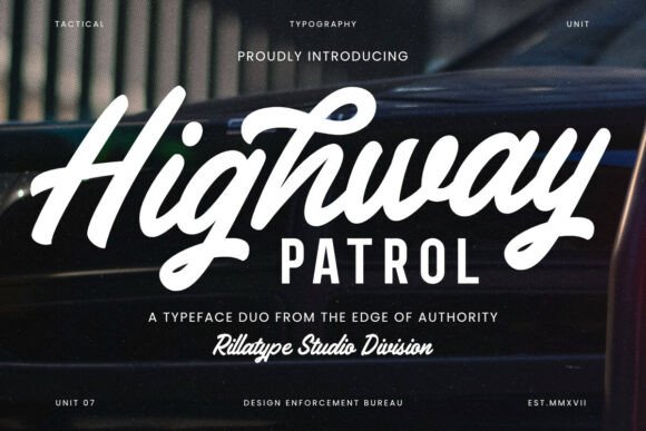 Highway Patrol: A Bold Typography Duo with Vintage Vibe