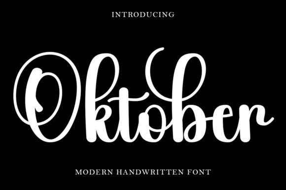 Oktober: A Sweet and Cursive Handwritten Font for Creative Expression