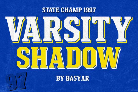 Varsity Shadow: The Bold Font for Branding and Design
